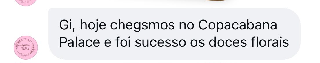 Mensagem de aluna enviada à Prof. Gi Carvalho