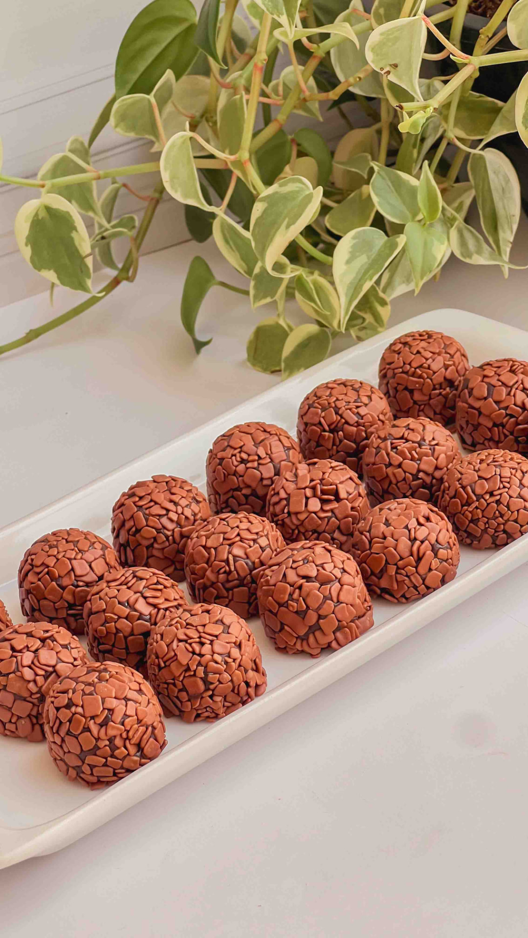 Brigadeiro com acabamento tradicional